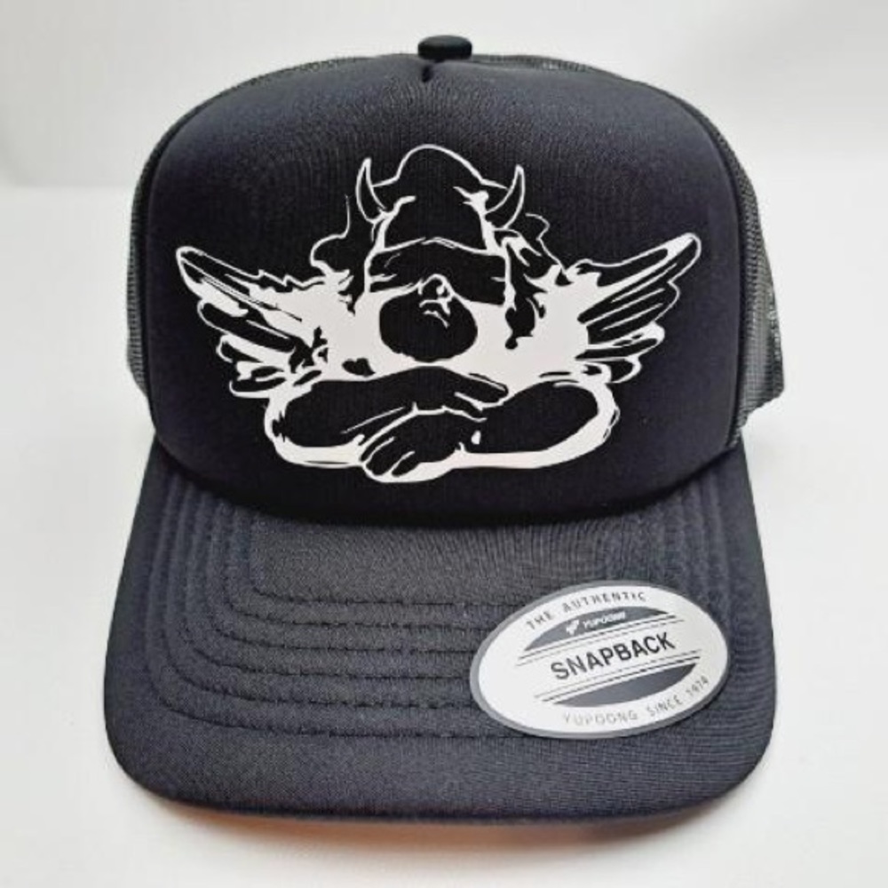 Boys Lie Foam Trucker Mesh Snapback Hat Cap Black